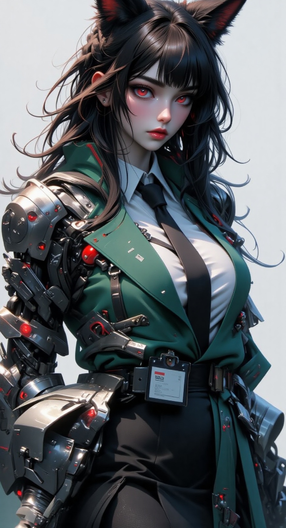miyabi,  red eyes,  black hair on Tensor.Art