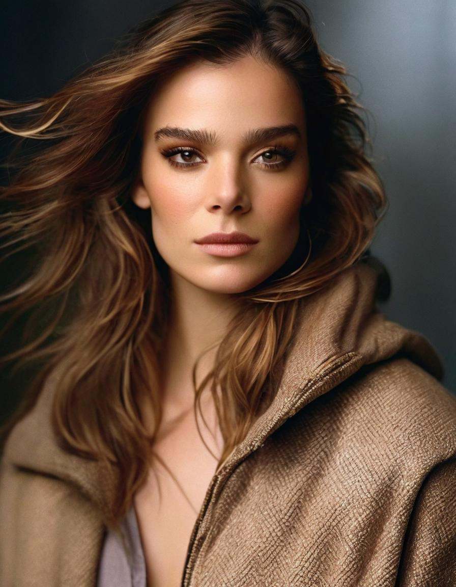 hail33s,  Create a high-resolution,  hyper-realistic close-up portrait of a woman with a casual yet confident demeanor. He...