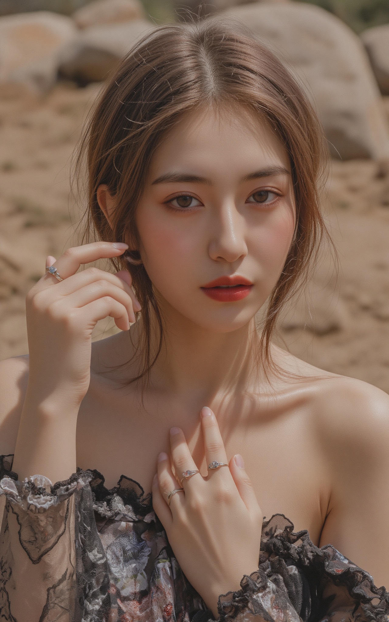 A photograph of beautiful hubggirl,  ,  depth on Tensor.Art