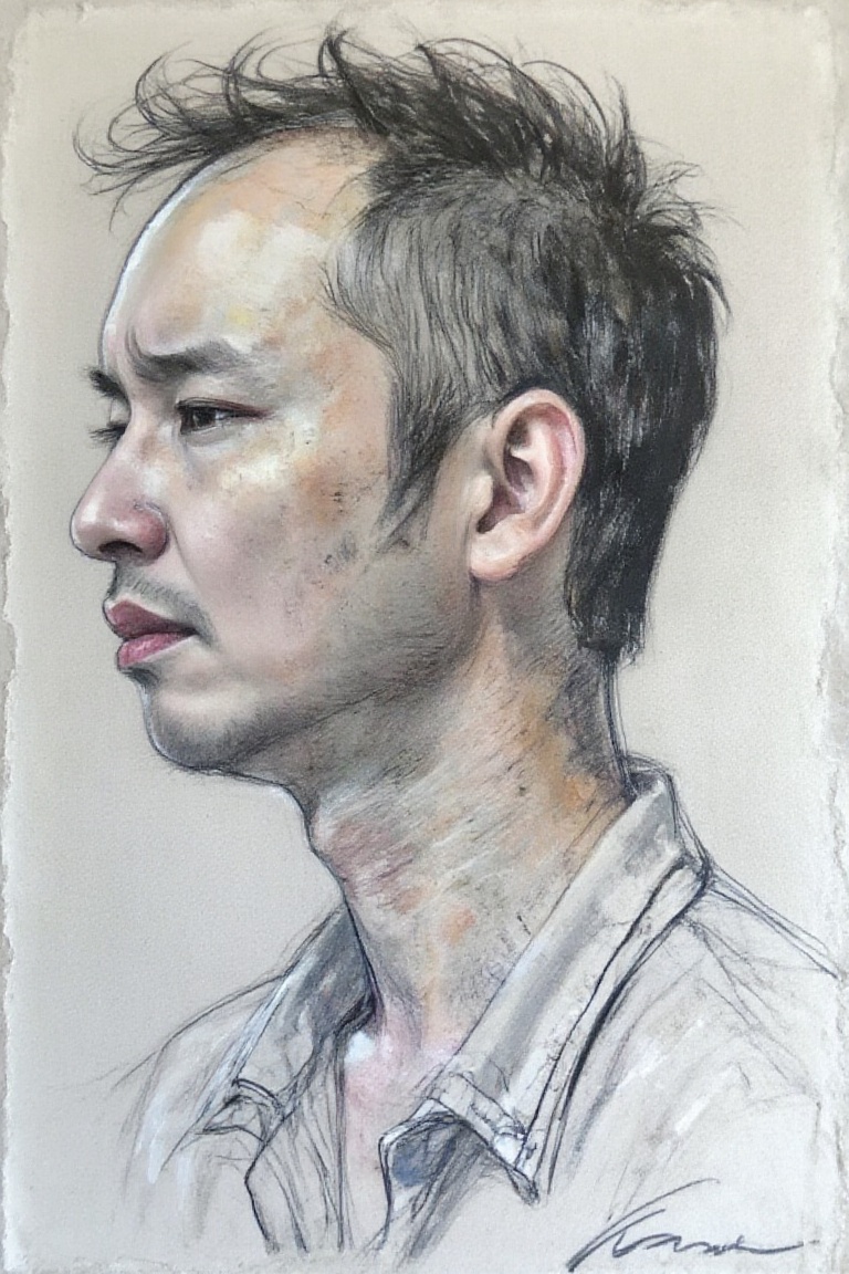 (Charcoal Art),  1boy,  solo on Tensor.Art
