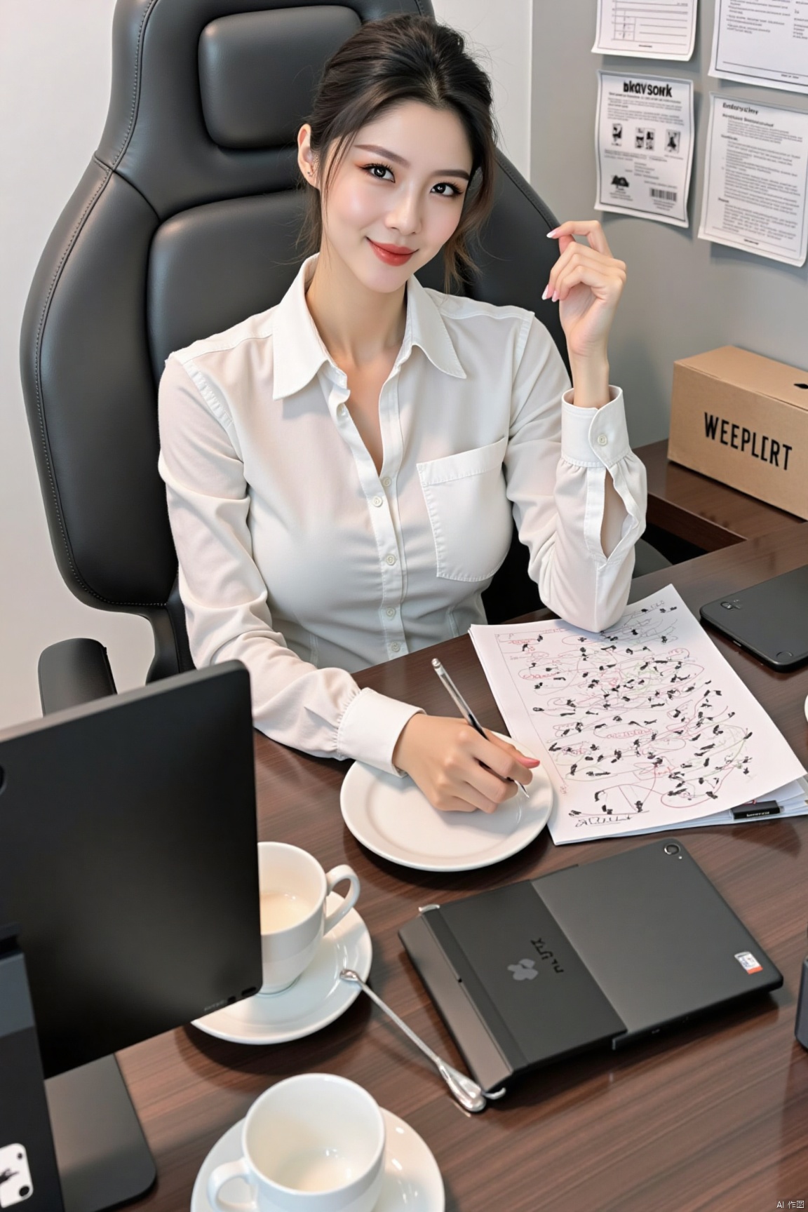1girl,asian,sexy,pretty,solo,in office,masterpiece,realistic,best quality,highly detailed,highres,plns,xfg 