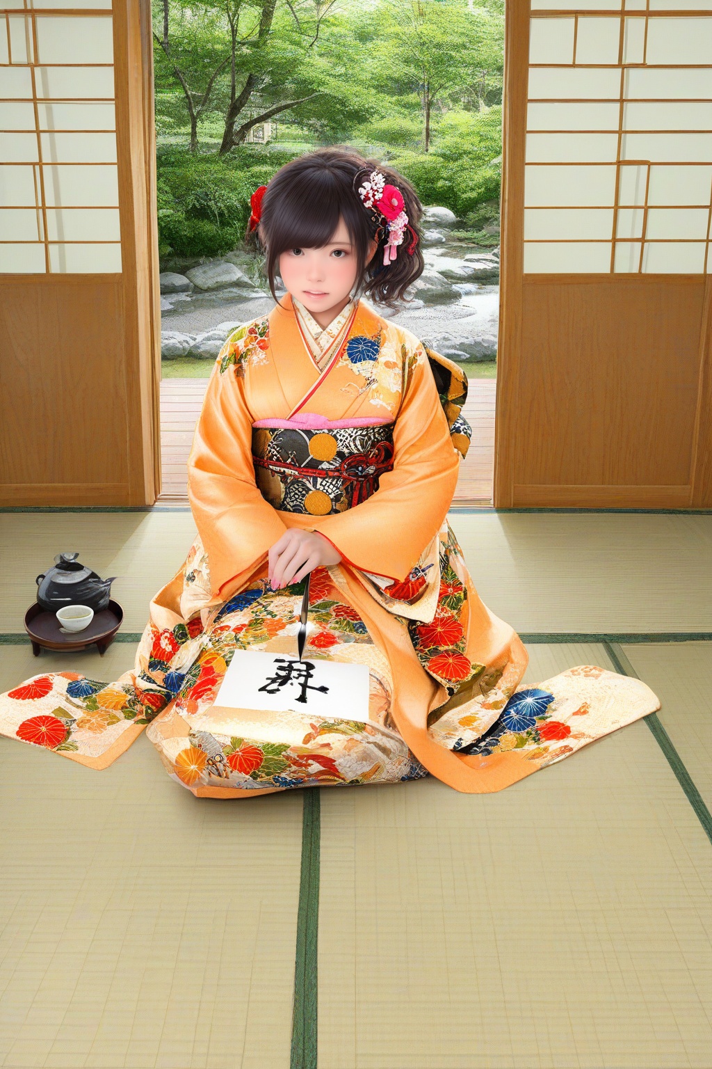 1girl,  kimono,  traditional_style on Tensor.Art