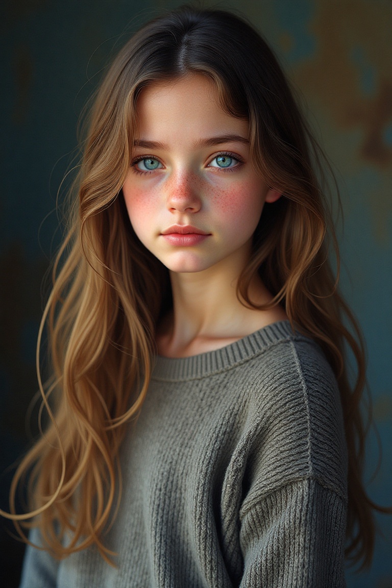 beautiful girl,  portrait,  long hair on Tensor.Art