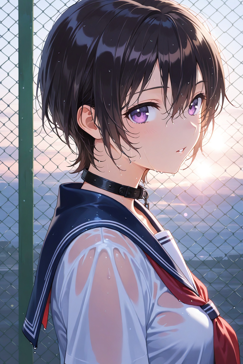 1girl,  solo,  school uniform on Tensor.Art