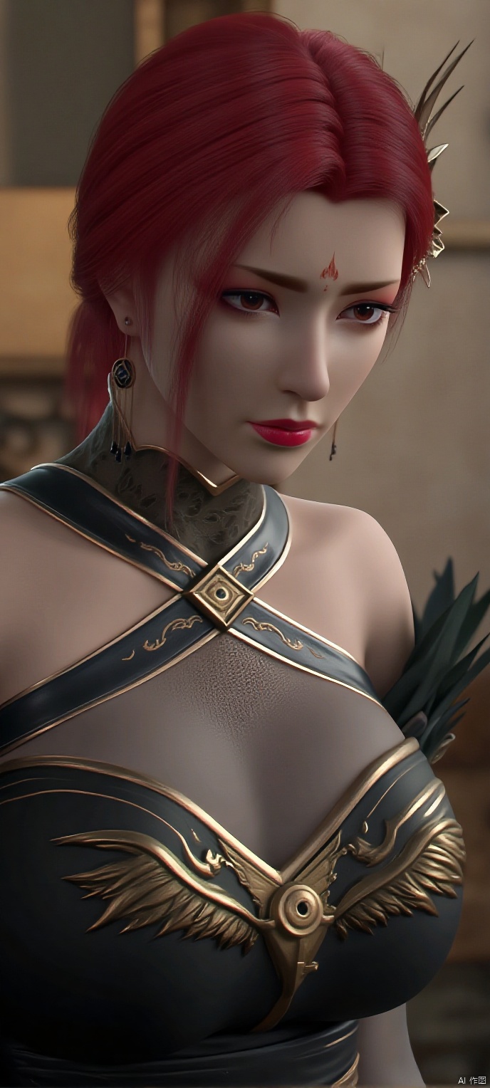 (high definition, Best quality, masterpiece, 4K, exquisite skin), (YaFei), solo, room,sittin on the chair,learning forward