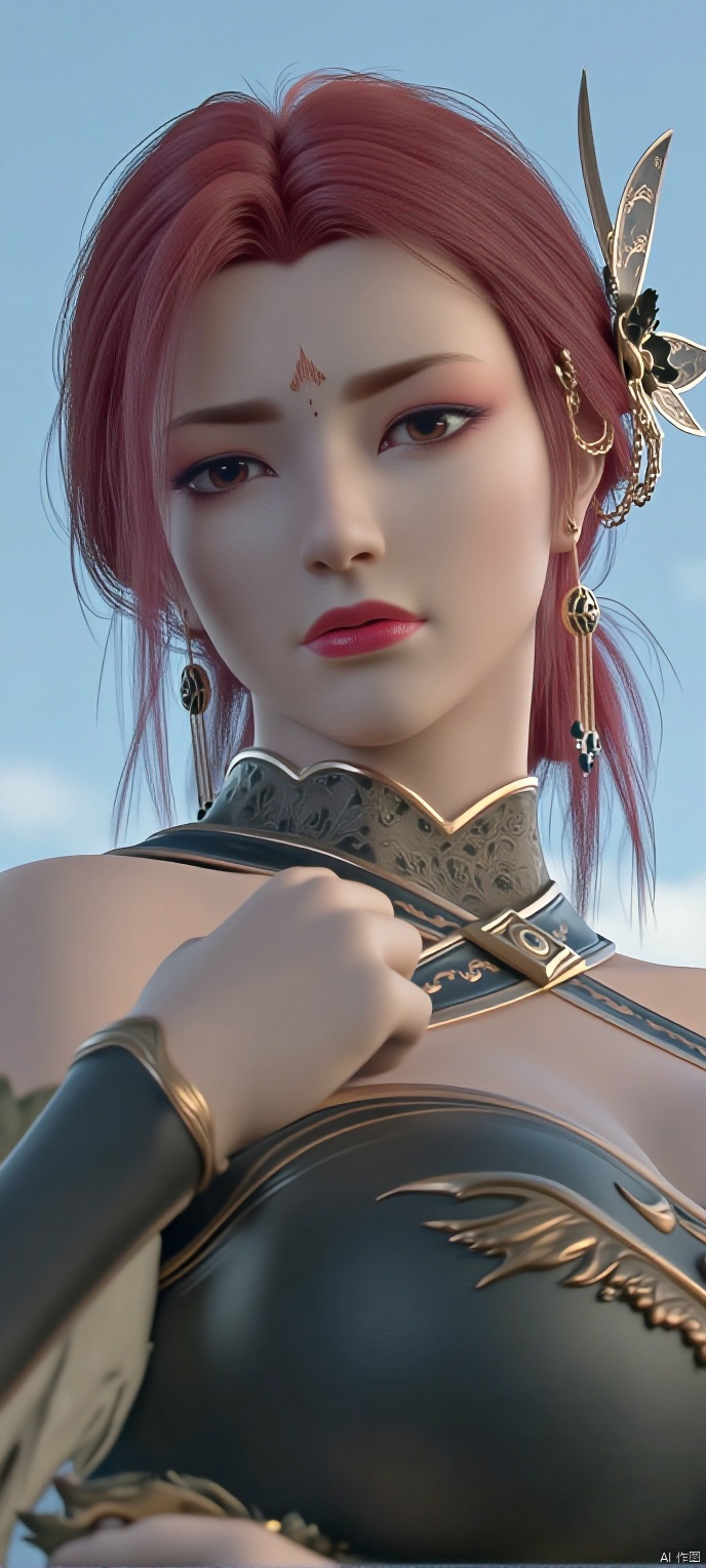  (high definition, Best quality, masterpiece, 4K, exquisite skin), YaFei, solo, seaside, (cowboy_shot), learning forward