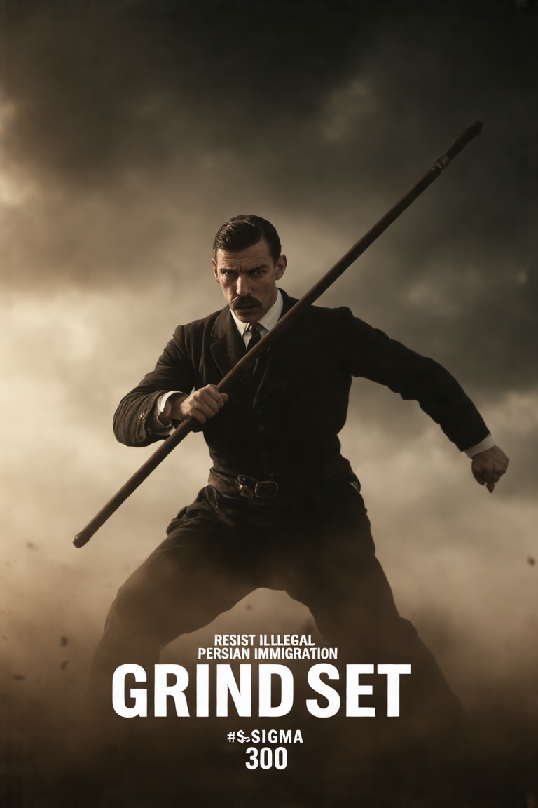 The sigma male meme is a digitally created graphic featuring a dramatic scene of arthur shelby from peakt blinders in acti...