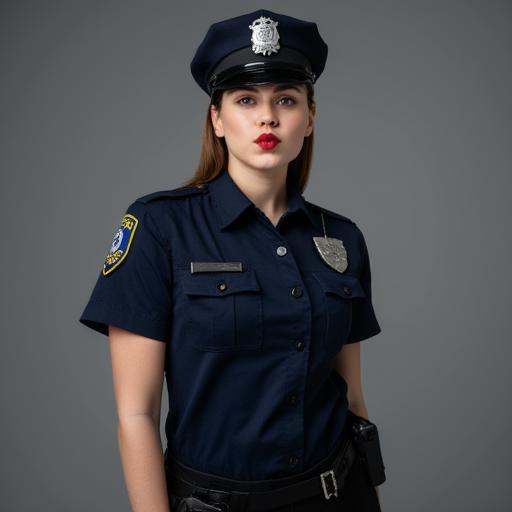 Woman,  police uniform,  full-body shot on Tensor.Art