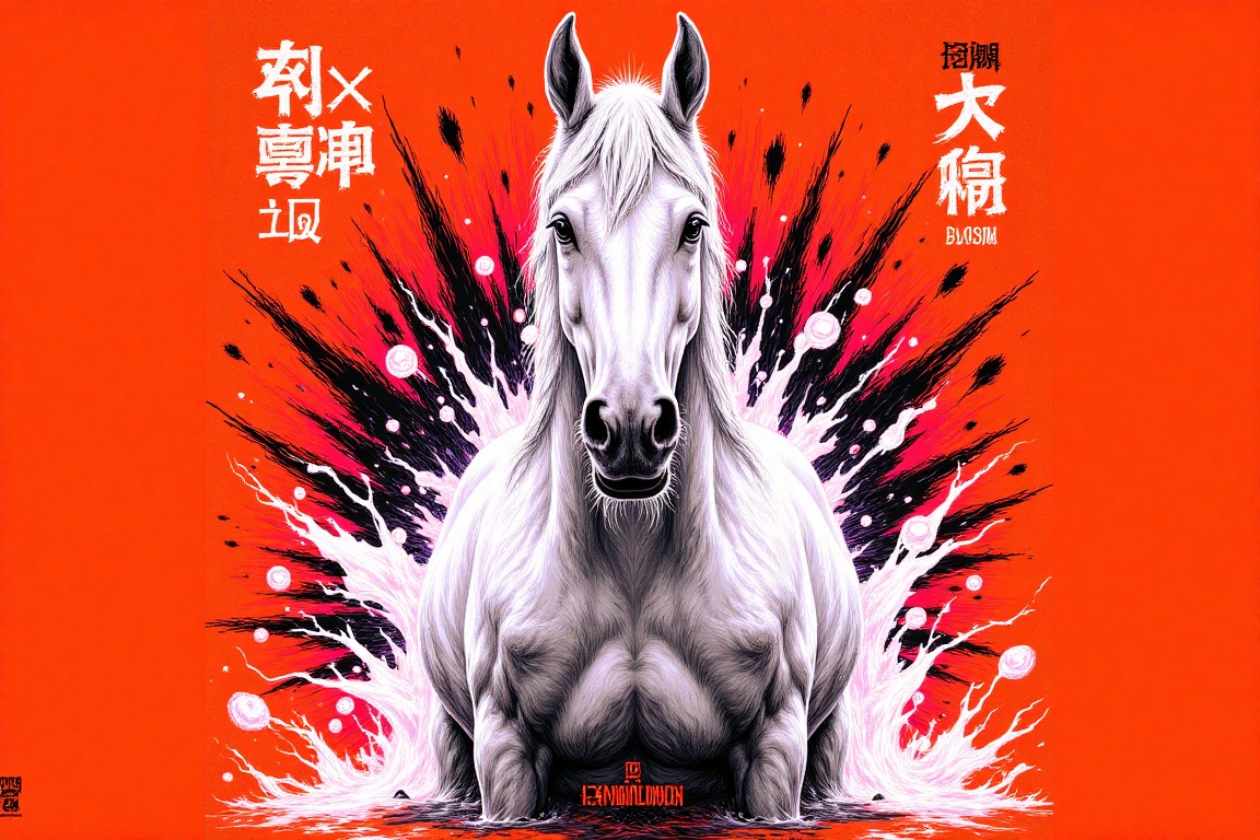 An album cover with the title "ZoxdjM" written in a bold,  white font. The background of the album cover is a vibrant oran...