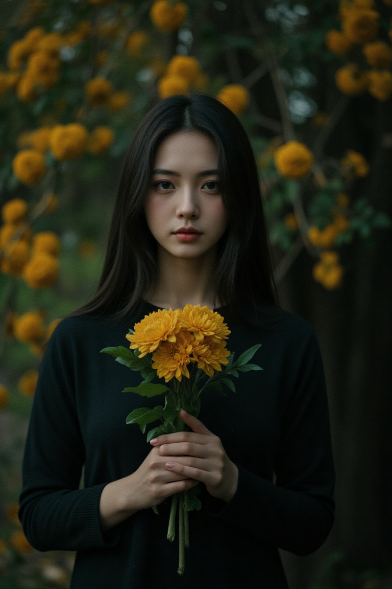 A highly realistic 8k,  HDR photograph captured with a 35mm lens,  featuring an intricate representation of spring embodie...