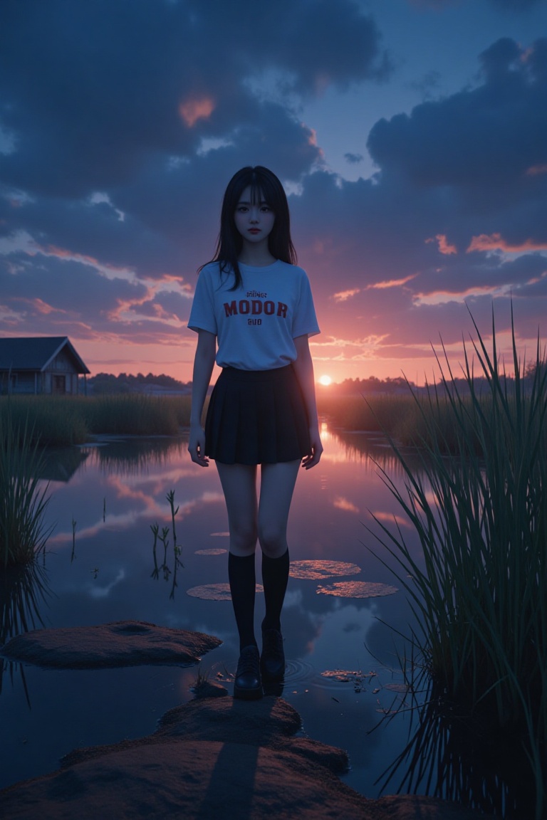 anime style,  2d,  An atmospheric anime of a beautiful woman on Tensor.Art