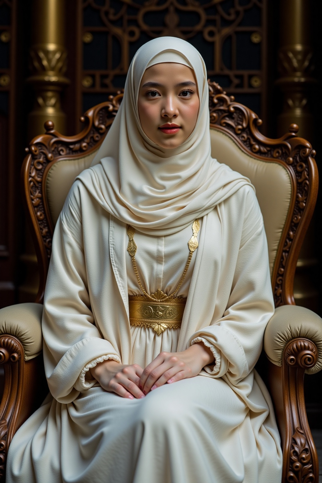 A queen sits on a throne ,  embedding:antiBlurV2,  fine details on Tensor.Art