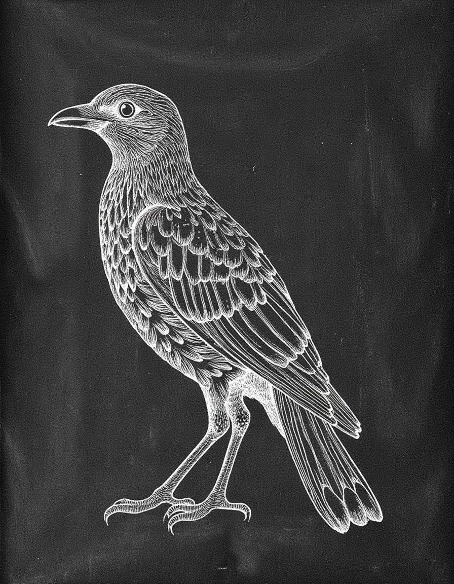 chalk drawing on a black chalkboard,  ,  anatomica-chalk on Tensor.Art