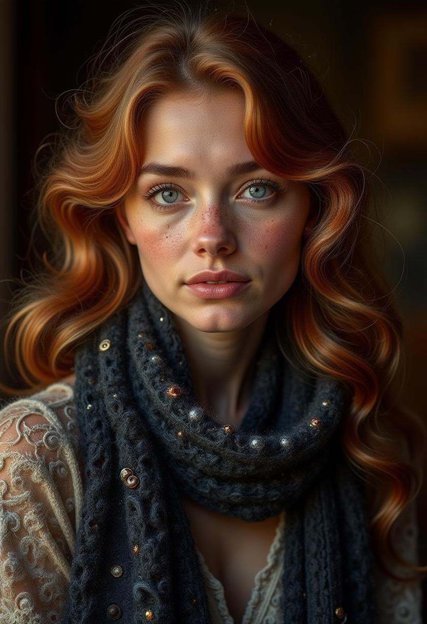 Close-up portrait of a young woman,  full body shot,  sitting elegantly on Tensor.Art