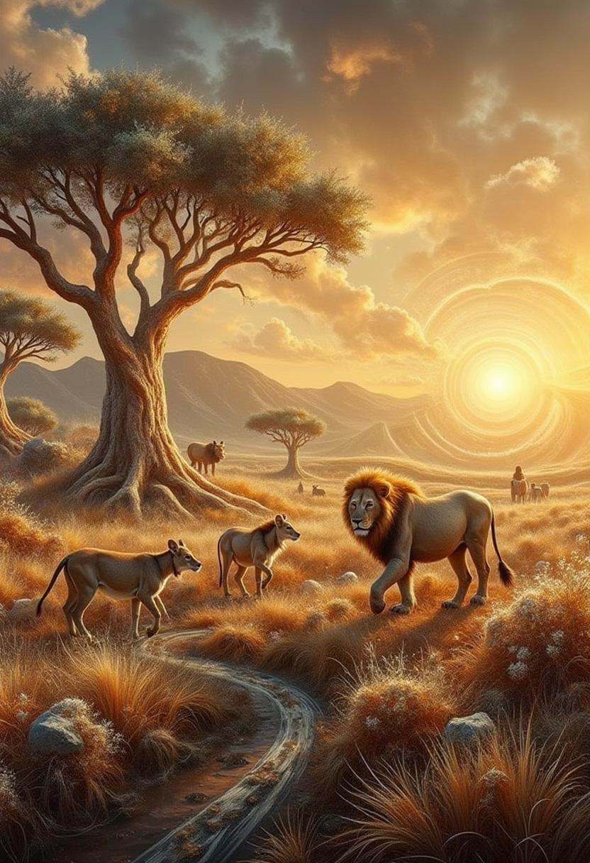 A wild safari with animals and vast savannas.,  ,  difrctlchs on Tensor.Art