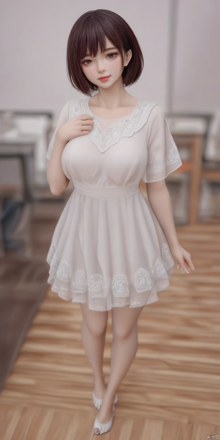 ,score_9 score_8_up score_7_up,,Z03C, Add details, Megatits_XL,Sharp background,A close-up of a woman in an outfit inspired by the simplicity and elegance of a pawn. Her features are soft and youthful, yet her eyes are fierce with determination. The scene around her is dramatic, with a chessboard stretching into the distance behind her, pieces blurred in motion. The lighting focuses solely on her face, casting a sharp contrast between light and shadow, highlighting the quiet confidence in her expression as she stands at the center of this vast chessboard, the game at her feet.,  