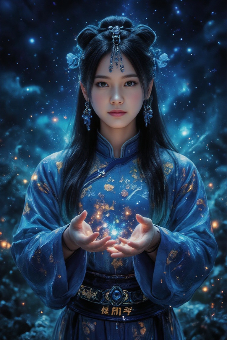 Score_9,  a tarot card depicting the classical beauty of the East. The card name "Meteor Shower Beauty" appears below the...