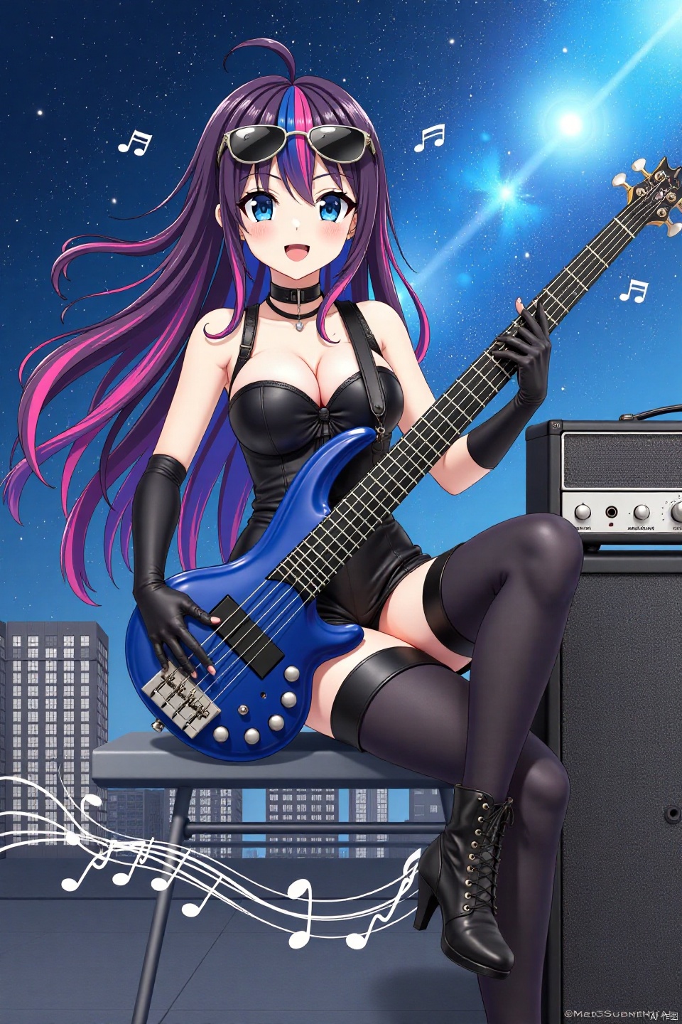 A breathtaking flat-colored anime screencap showcases in a captivating big-breasted woman,  embodying the harmonious blend...