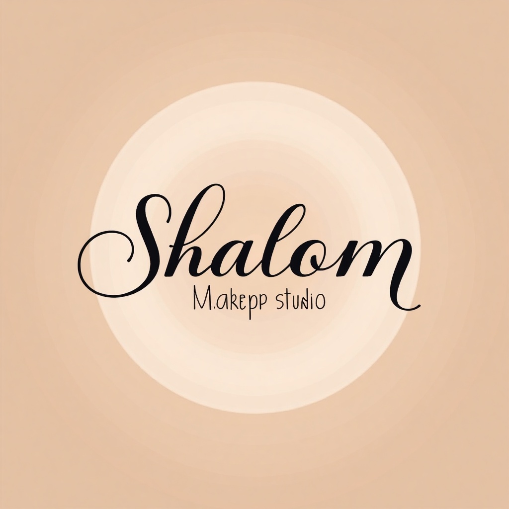Logo Shalom Makeup studio sign of foundation beautiful background on Tensor.Art