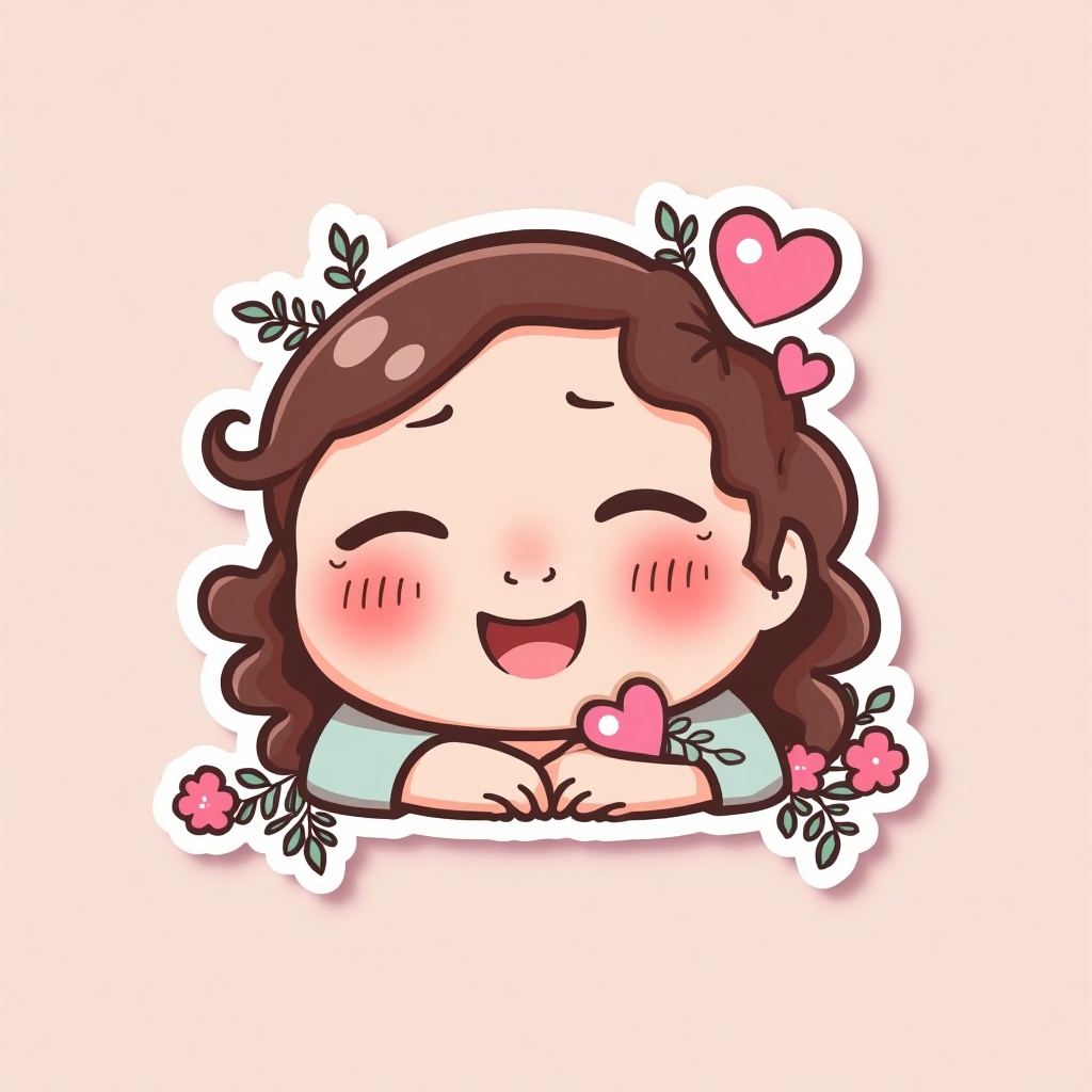 A sticker,  1 future beauty ,  simple background on Tensor.Art