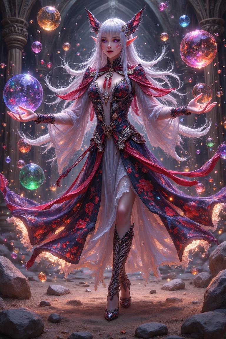 (Ultra-detailed face,  Looking away,  Fantasy Illustration with Gothic on Tensor.Art