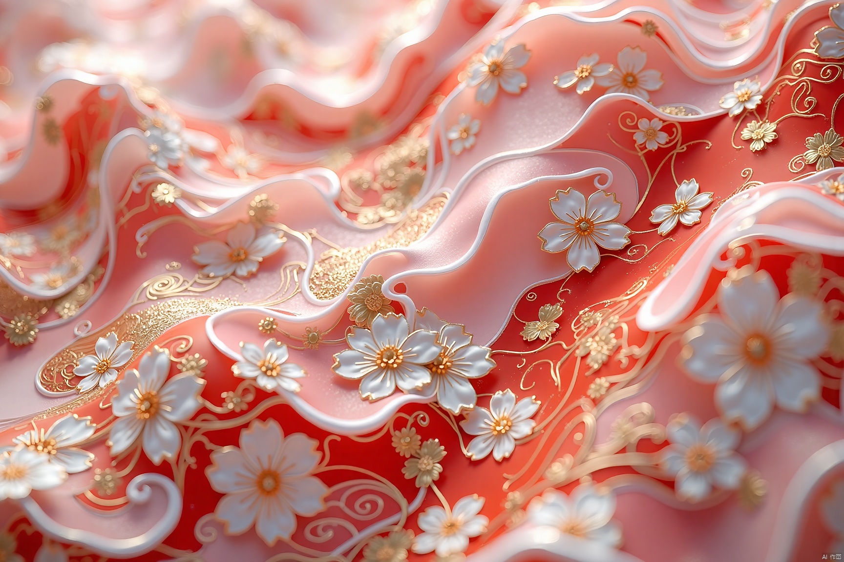 flower, blurry, no humans, cherry blossoms, motion blur, branch,Chinese Style