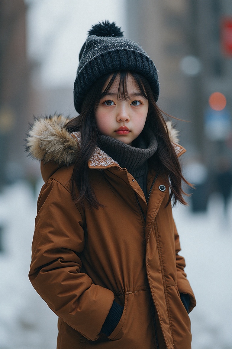 asian girl,  1girl,  winter fashion ootd on Tensor.Art