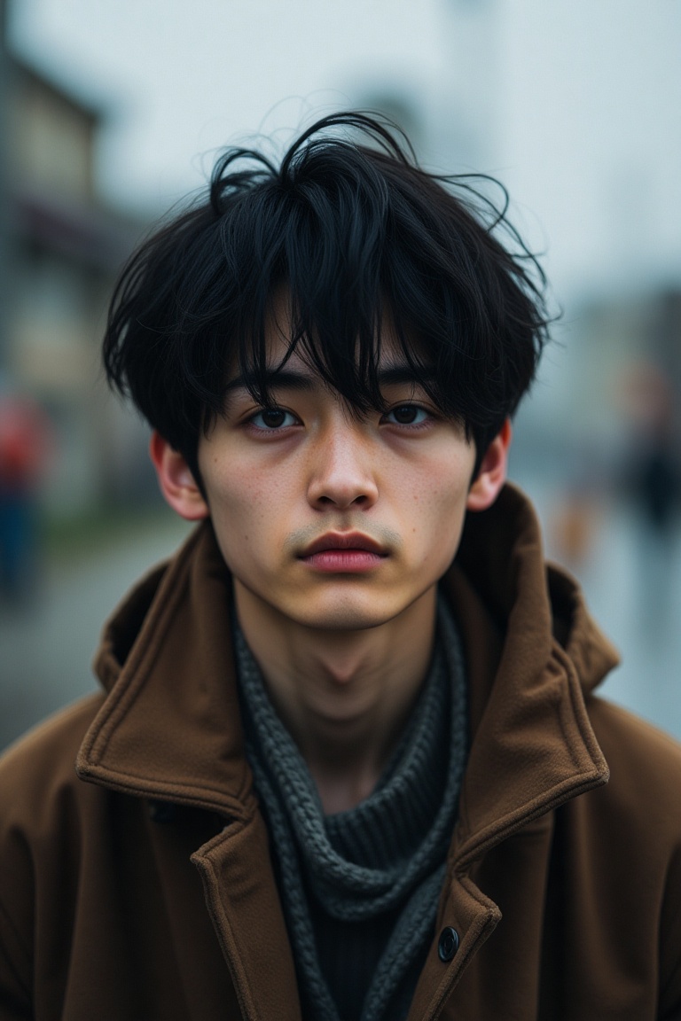 asian boy,  solo,  black hair on Tensor.Art