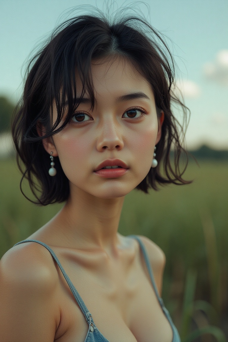 asian girl,  1girl,  earrings on Tensor.Art