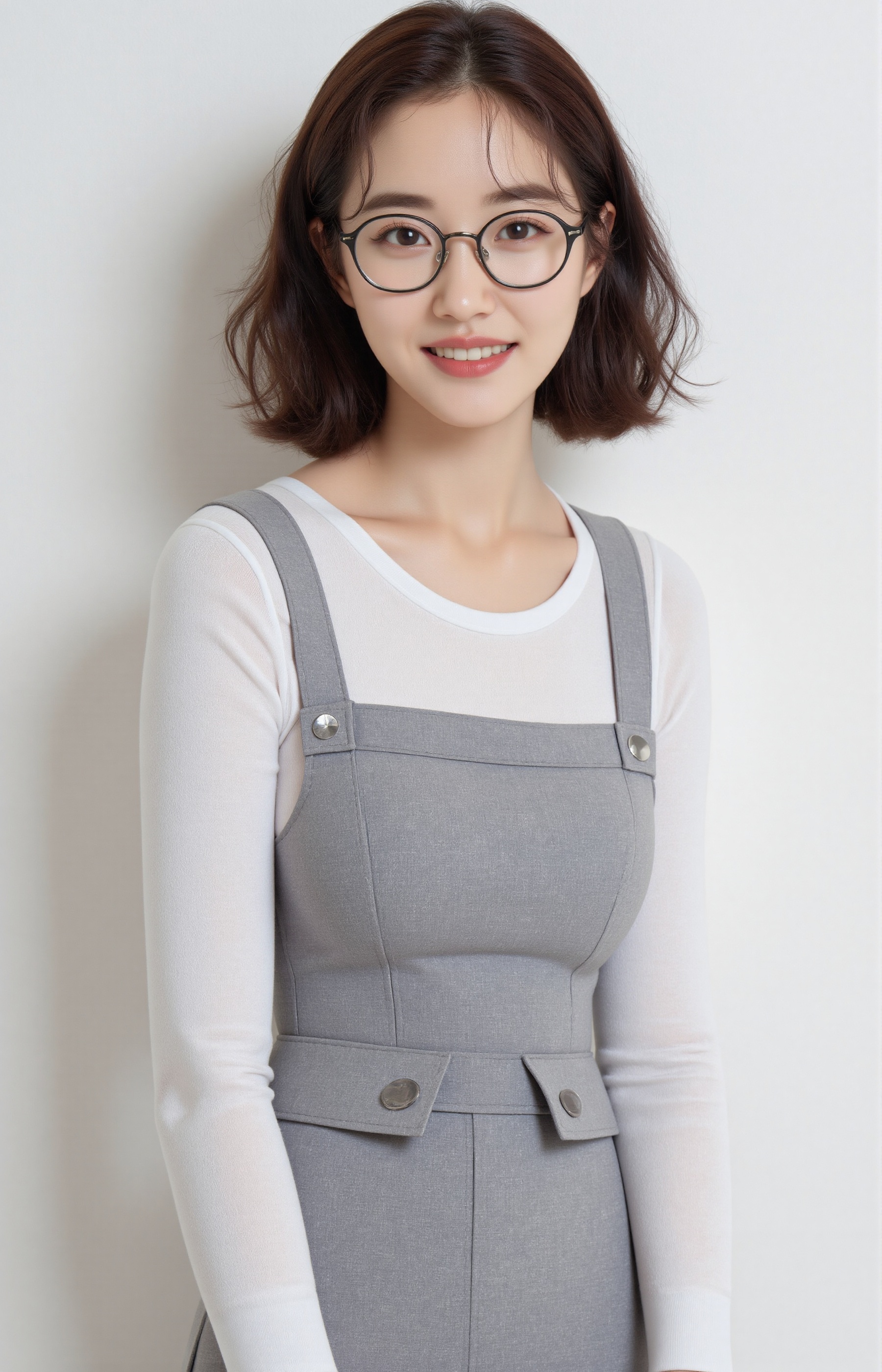 A young Beautiful Korean woman,  short brown hair,  daily outfit on Tensor.Art