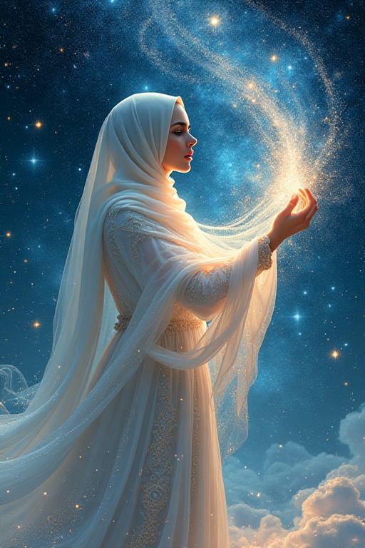 extreme detailed,  highest detailed,  In a mystical starry landscape on Tensor.Art