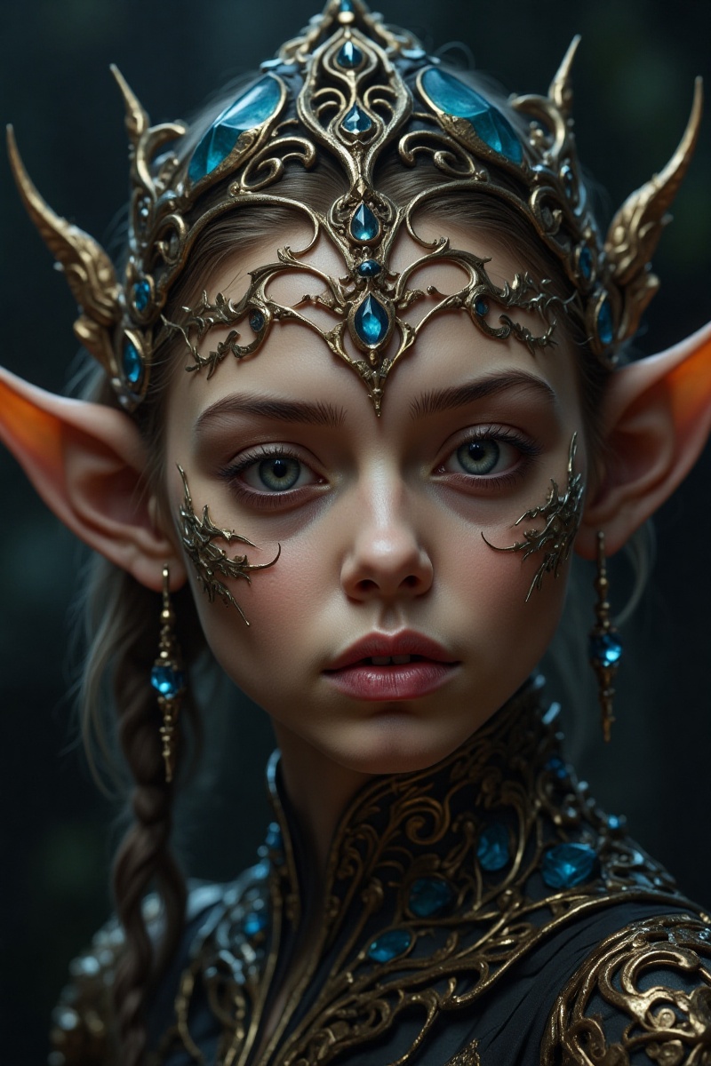 baby elf boy,  cute,  front view on Tensor.Art