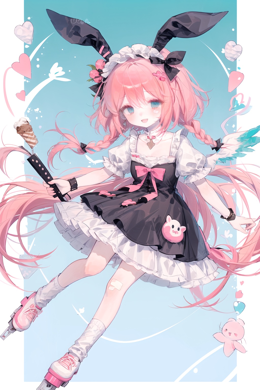 1girl,  :d,  animal ears on Tensor.Art