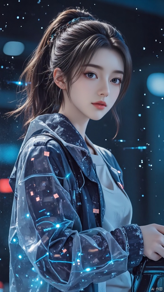 best_quality,masterpiece,(yoneyama mai:0.5),(WANKE:0.5),(noyu (noyu23386566):0.5),cute painting style,dark,1girl,[norza] and anmi and hsin,((translucent, tron, cyberpunk, infused with machine code, (glitch), hologram, ascii art)),double exposure,digital landscape,key visual,lucy \(cyberpunk\),sketch,
