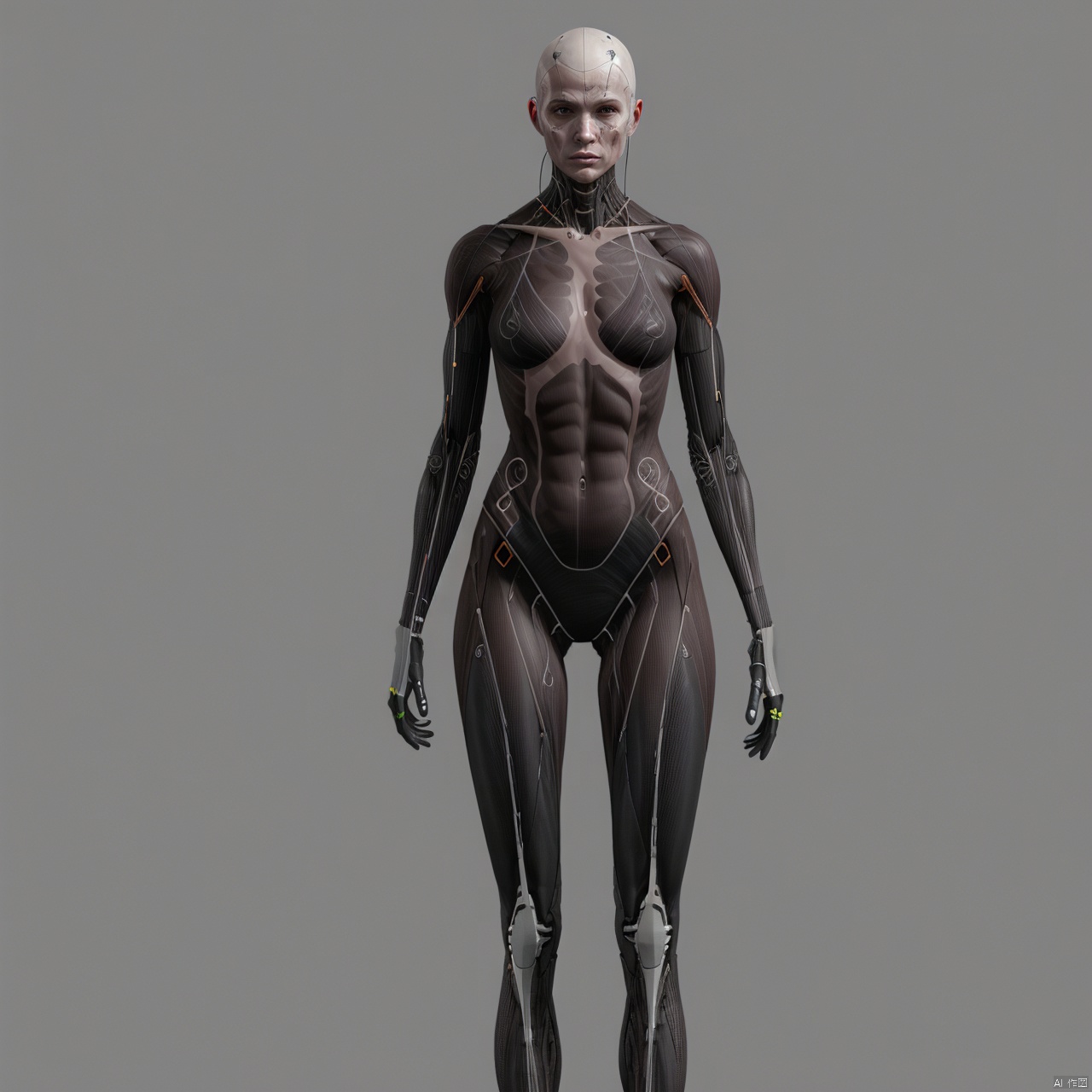 。Cyberpunk human body illustration,  prosthetic concept design by 宝拉熊 on Tensor.Art