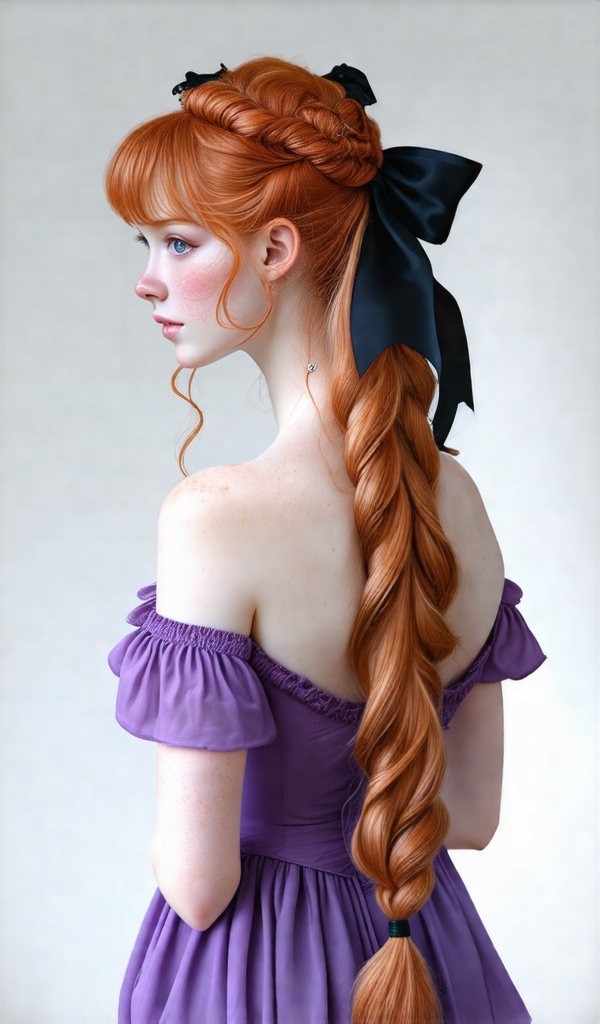 Create a beautiful 28 year old girl,  redheadwear,  loose hair on Tensor.Art