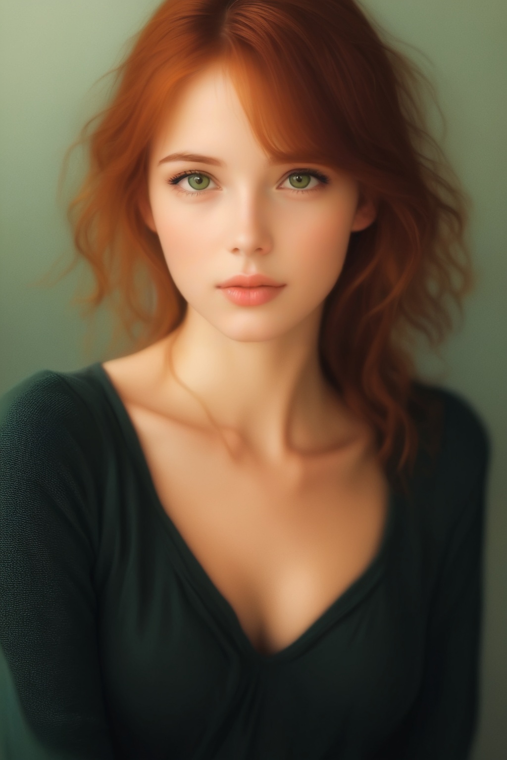 Jolie fille de 19 ans,  style espagnole,  redhead on Tensor.Art