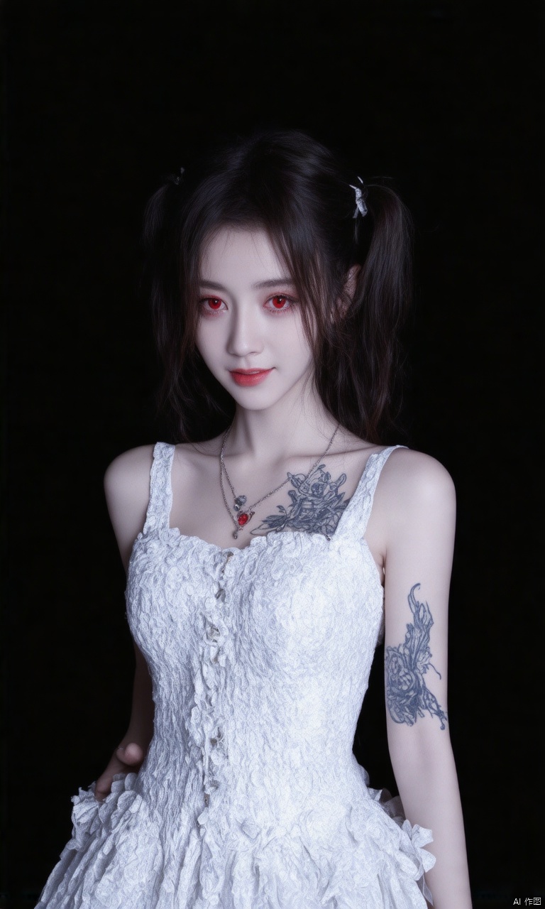 A photograph of beautiful hubggirl, (super realistic, best quality:1.25), depth, cinematic light, 
BREAK
Gothic Girl, Orgasmic expressions, lewd smiles, solo,(dark:1.4),deep shadow,darkness,moonlight, absur dres,highly detailed woman,extremely detailed eyes and face,piercing red eyes,detailed clothes, skinny, (gothic),twin tails,bangs,frills,skirt,red hair, half classicism half surrealismaristocraticlady, mystery style tattoo, 
BREAK 
perfect hands, perfect light, vibrant colors, intricate details, highly detailed skin, pale skin, photorealistic, raw, analog, taken by Sony Alpha 7R IV, Zeiss Otus 85mm F1.4, ISO 100 Shutter Speed 1/400, Vivid picture, intricate background,