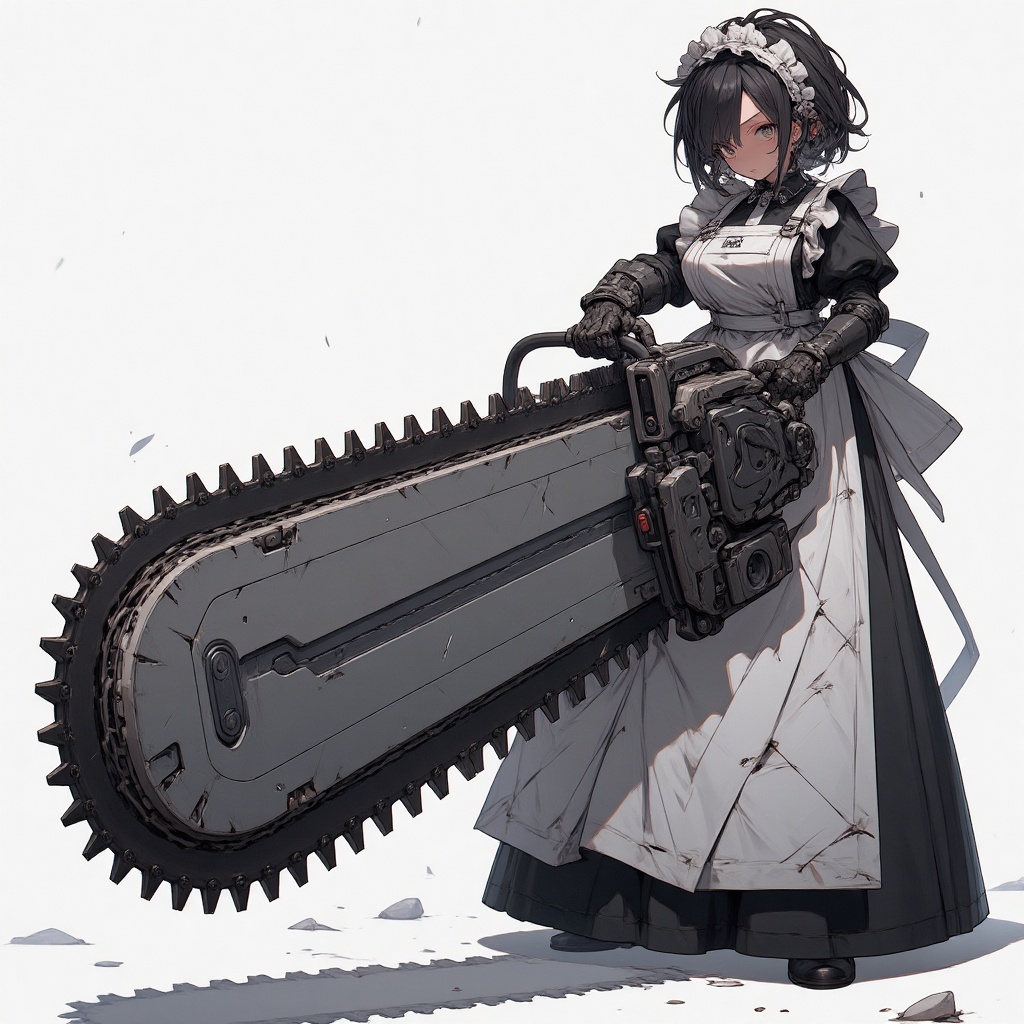 chainsaw,  1girl,  apron on Tensor.Art