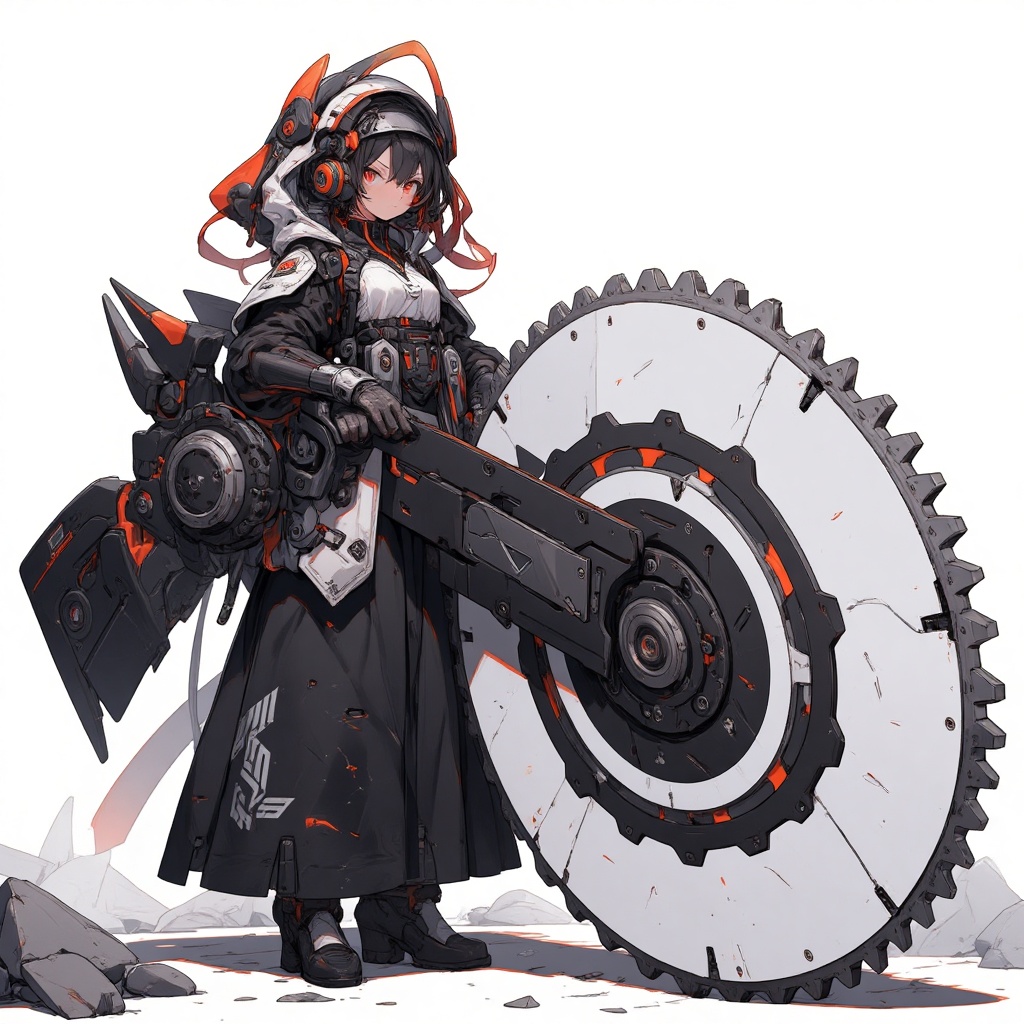 circularsaw,  1girl,  solo on Tensor.Art