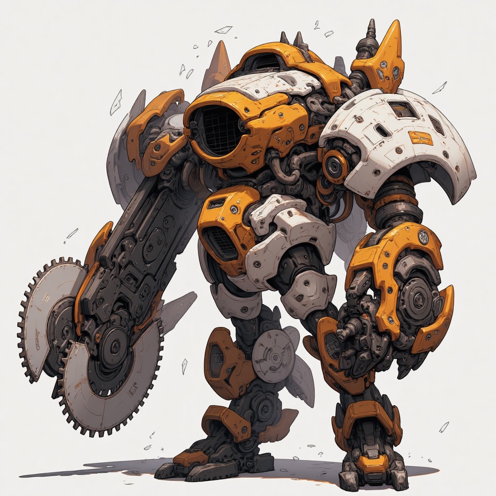 Cyborg with circularsaw arms on Tensor.Art