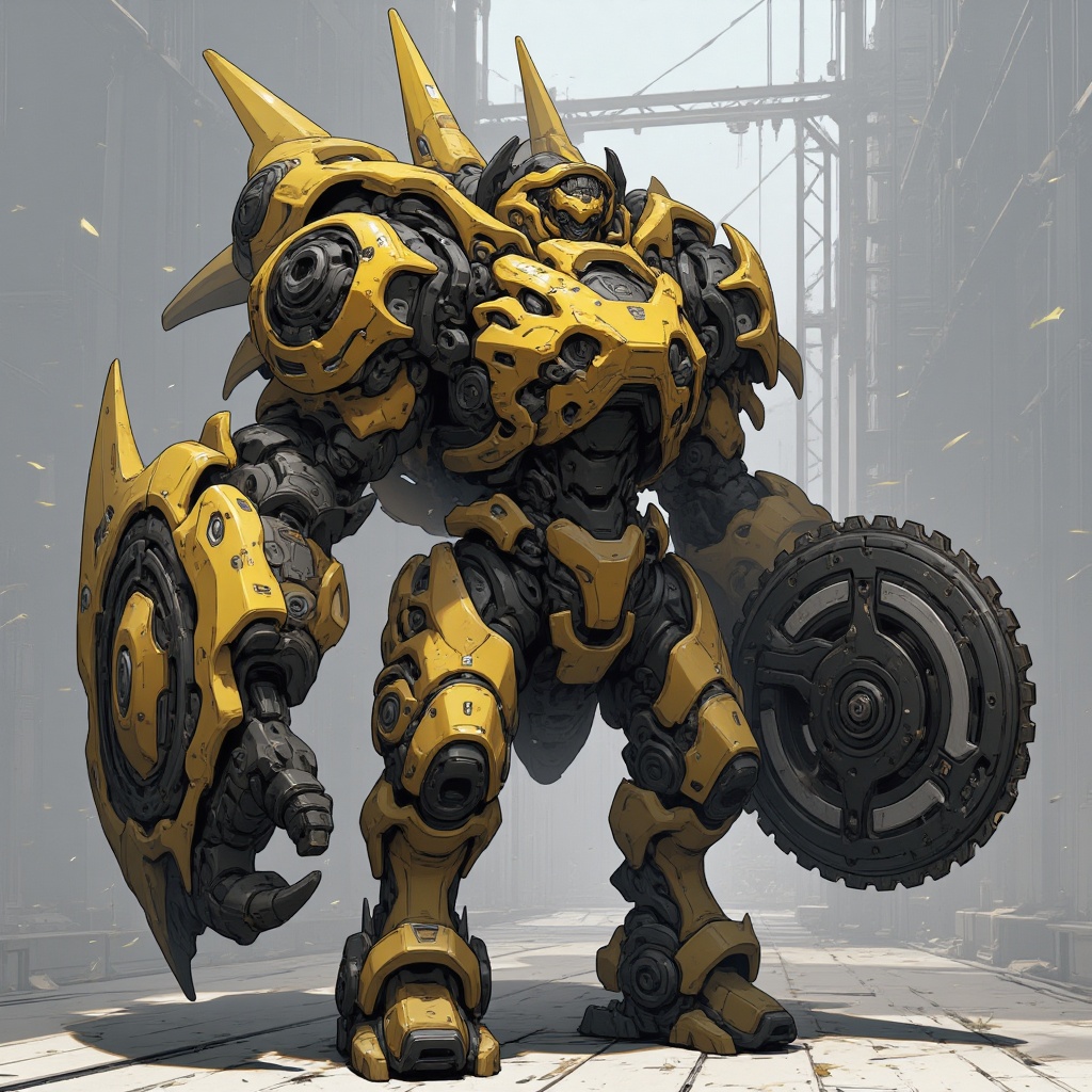 Cyborg with circularsaw arms on Tensor.Art