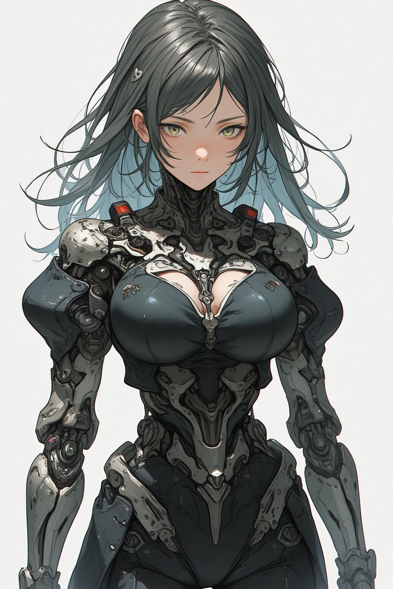 Cyborg girl,  broken mechanical parts,  damaged body on Tensor.Art