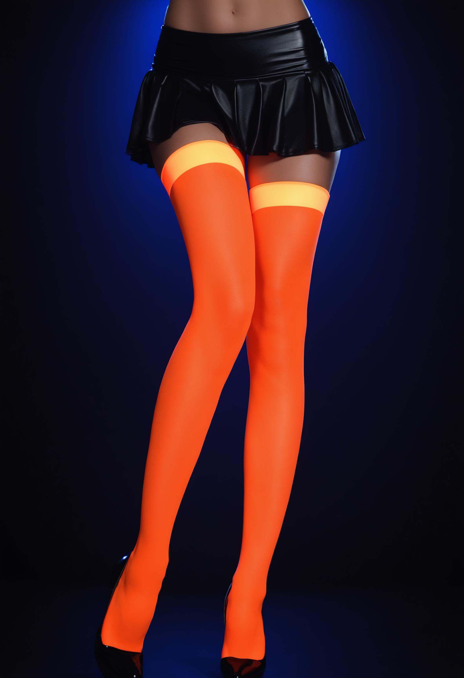 1girl,  glowing neon thighhighs on Tensor.Art