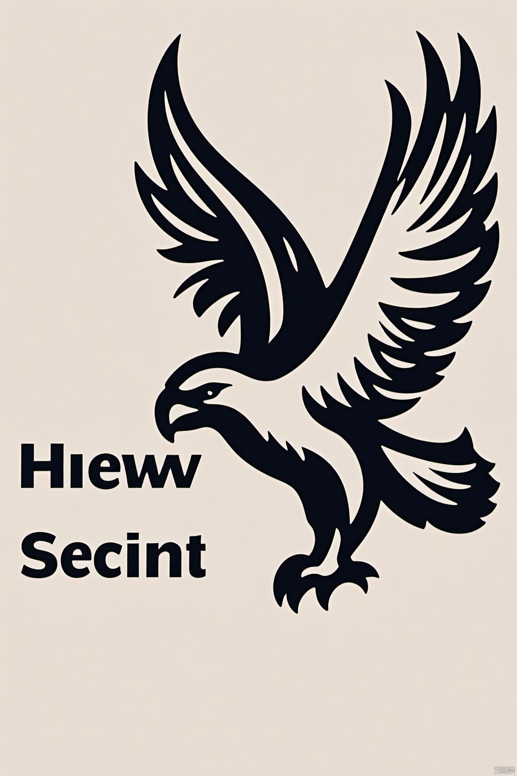 cartoon logo,An eagle with outstretched wings