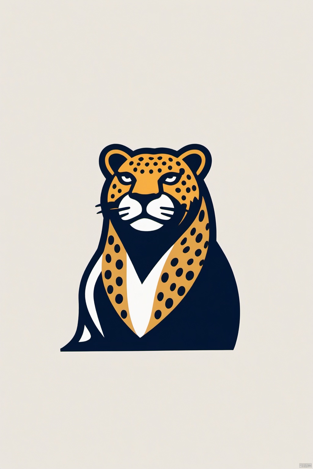 cartoon logo,Leopard,full_body 