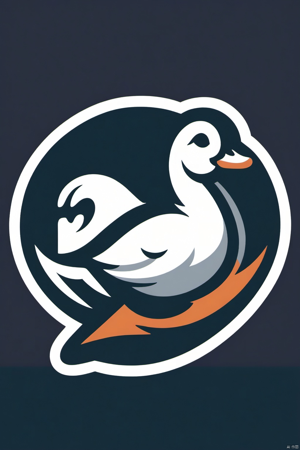 cartoon logo,  a duck logo