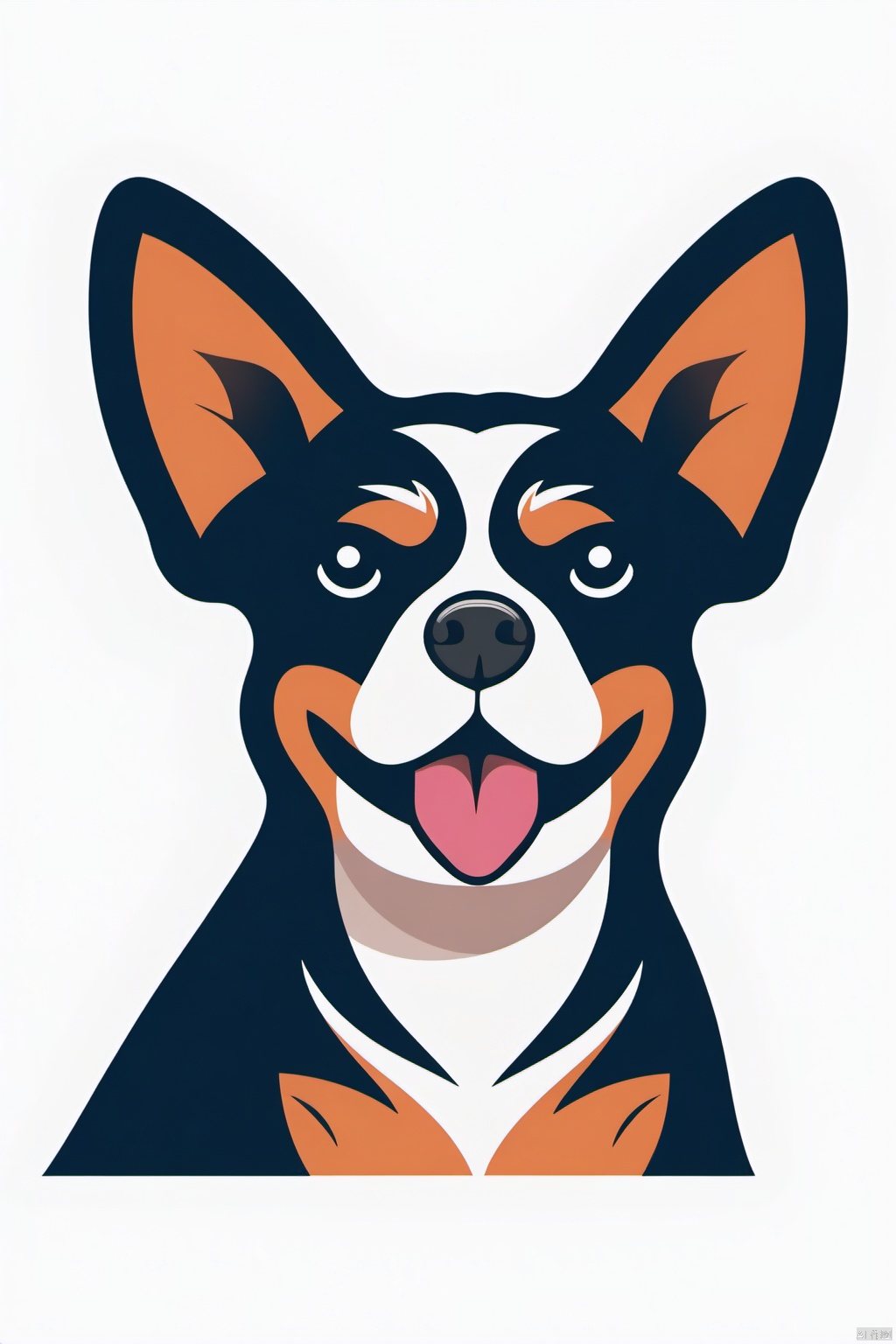 cartoon logo, dog, tongue, tongue out,