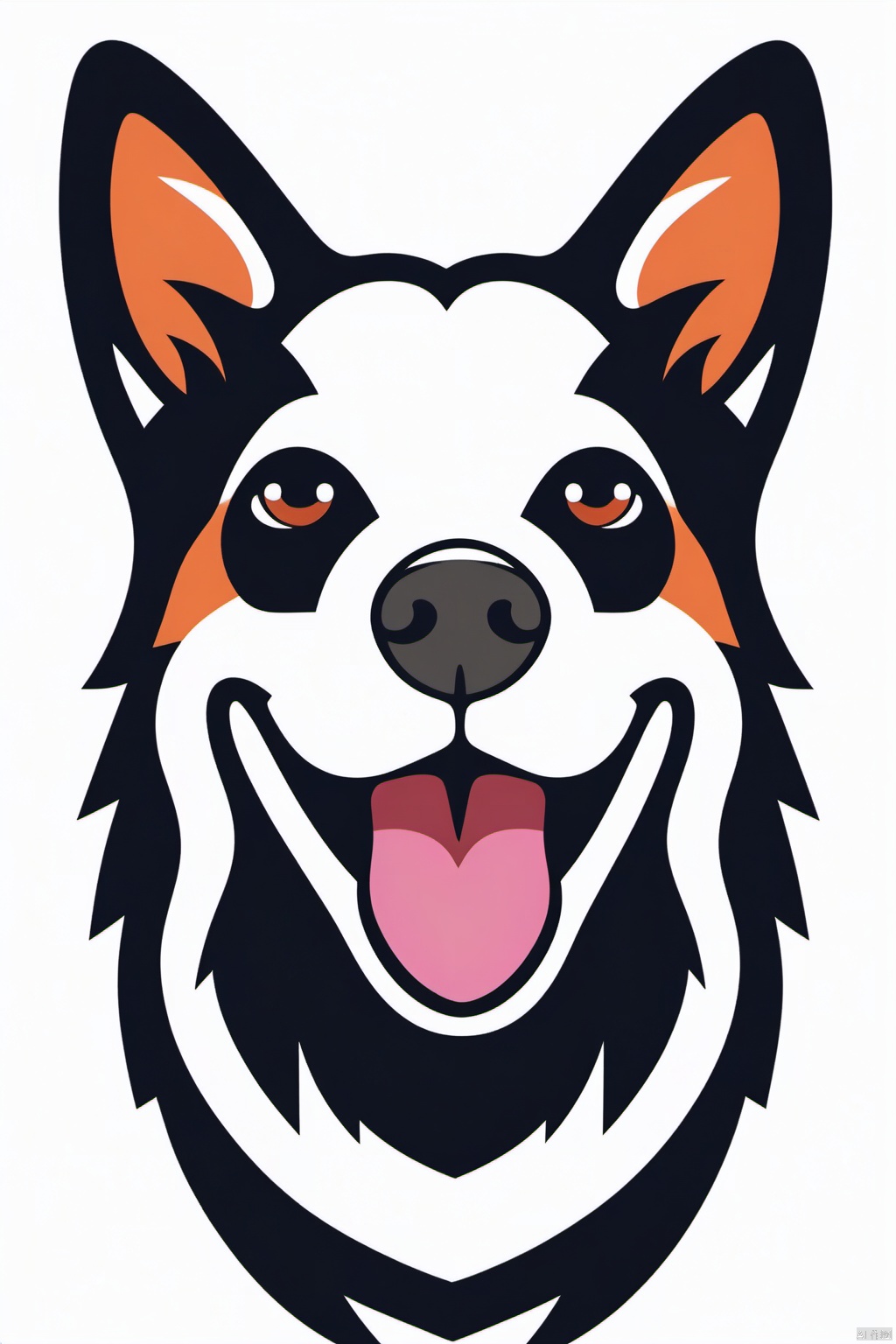 cartoon logo, dog, tongue, tongue out,