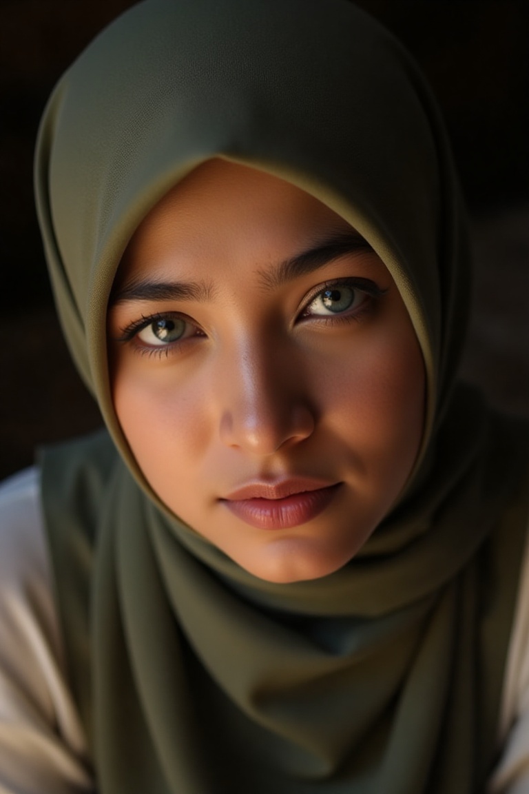 A young Indonesian beauty,  Cut Syifa,  wears a hijab on Tensor.Art